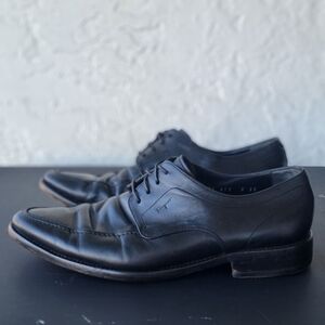 Salvatore Ferragamo Men’s Shoes Sz 8 2E Black Oxfords Split Toe Lace Up Vintage
